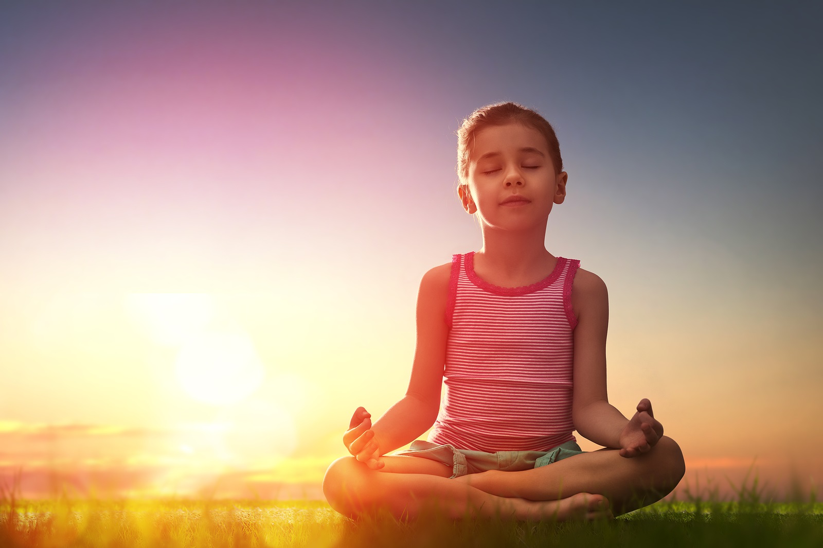 Autistic kid doing yoga in Chicago